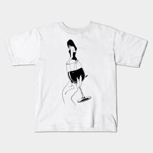 Glass of wine Kids T-Shirt